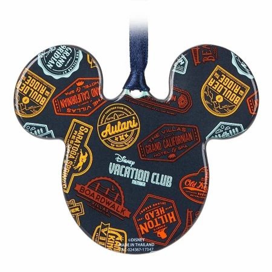 Holidays * | Cheapest Disney Disc Ornament Mickey Mouse Disney Vacation Club