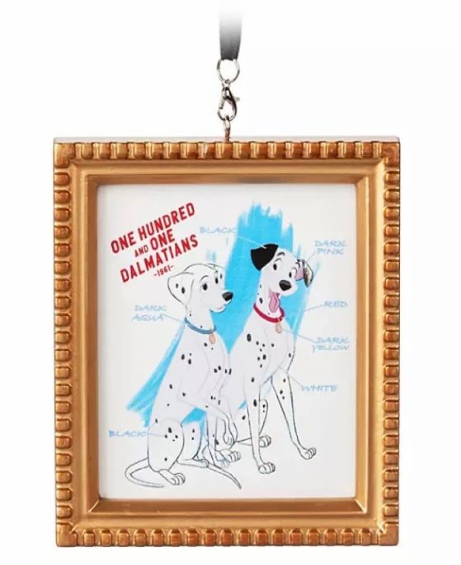 Holidays * | Flash Sale Disney Canvas Ornament 101 Dalmatians Framed