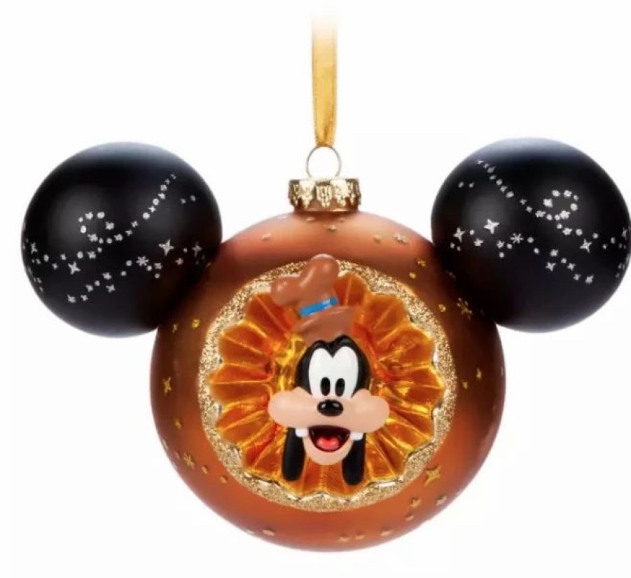 Holidays * | New Disney Mickey Ears Icon Ornament Goofy Sunburst