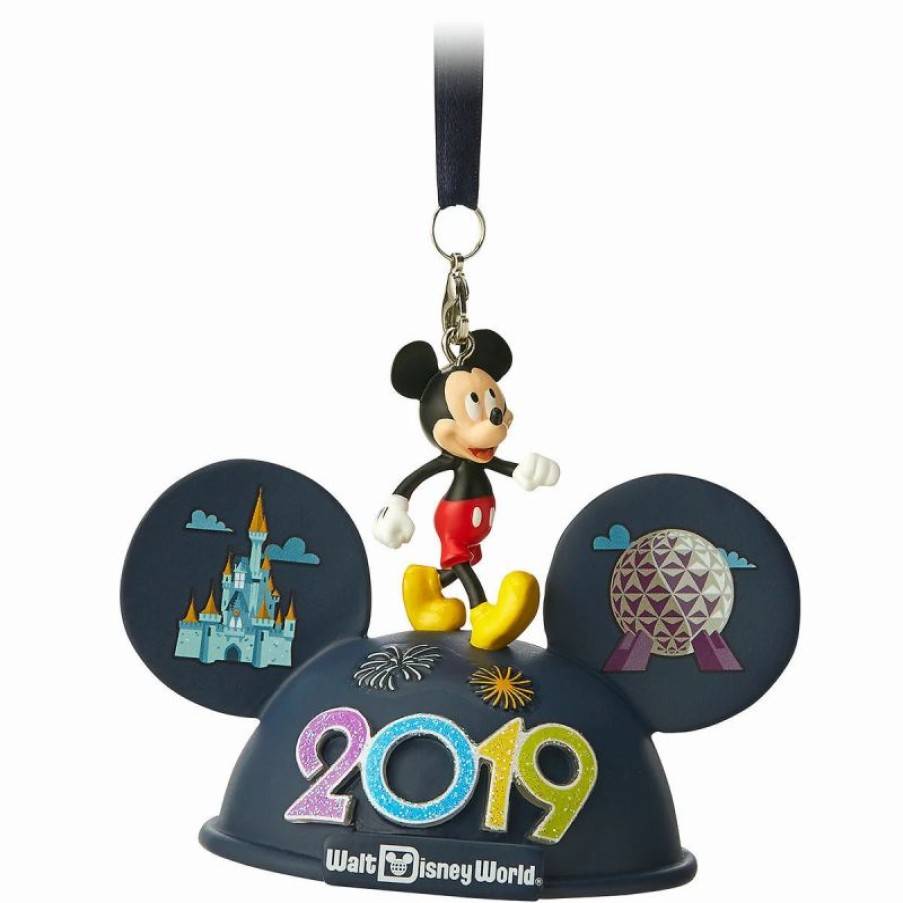 Holidays * | Best Pirce Disney Ear Hat Ornament 2019 Dated Walt Disney World Light Up