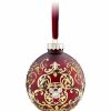 Holidays * | Best Pirce Disney Christmas Ornament Mickey Mouse Icon Ball Victorian Filigree