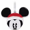 Holidays * | Discount Disney Disc Ornament Santa Mickey Mouse Icon Ceramic