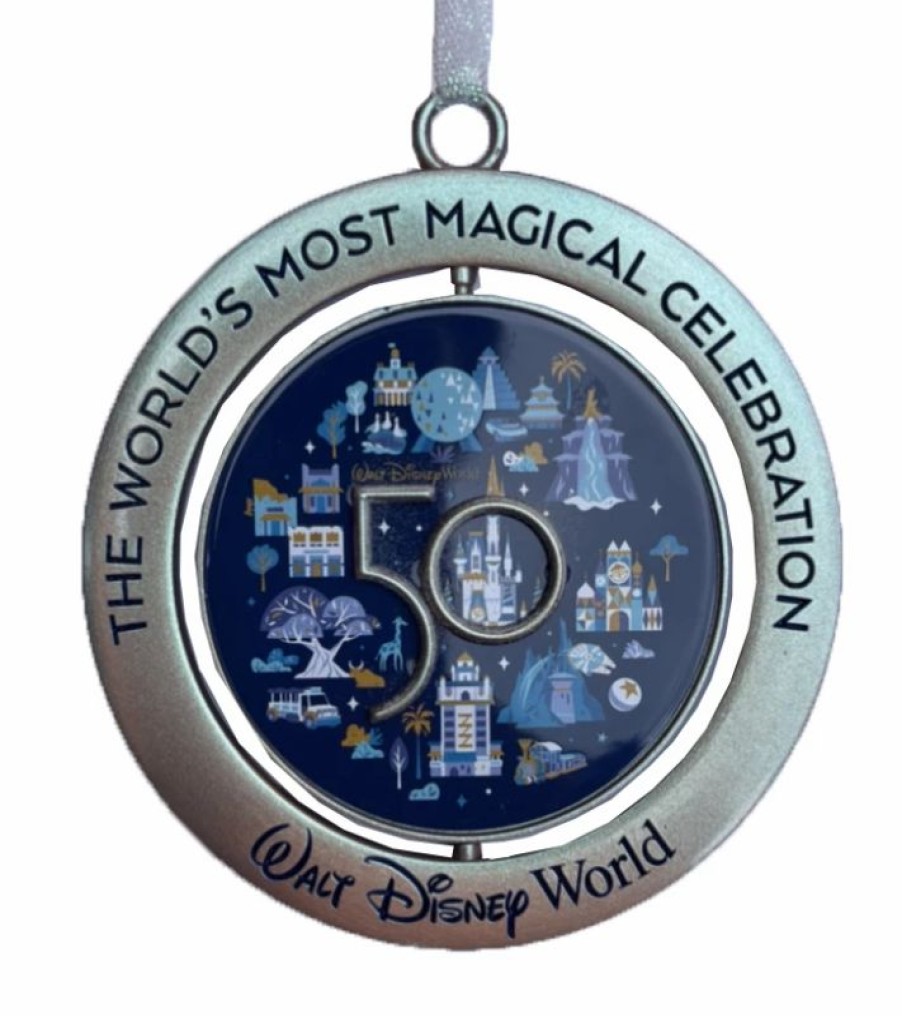 Holidays * | Best Pirce Disney Disc Ornament 50Th Anniversary Mickey Spinner