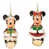 Holidays * | Best Deal Disney Christmas Ornament Set Santa Mickey And Minnie Mouse Jingle Bell