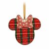 Holidays * | Top 10 Disney Disc Ornament Minnie Mouse Plaid