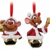 Holidays * | Coupon Disney Bell Ornament Set Santa Jaq And Gus Cinderella