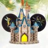 Holidays * | Flash Sale Disney Ears Hat Ornament Cinderella Castle With Fireworks Light Up