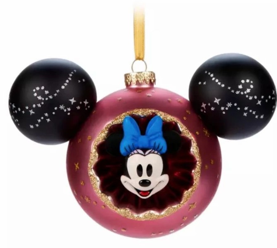 Holidays * | Best Deal Disney Mickey Ears Icon Ornament Minnie Mouse Sunburst