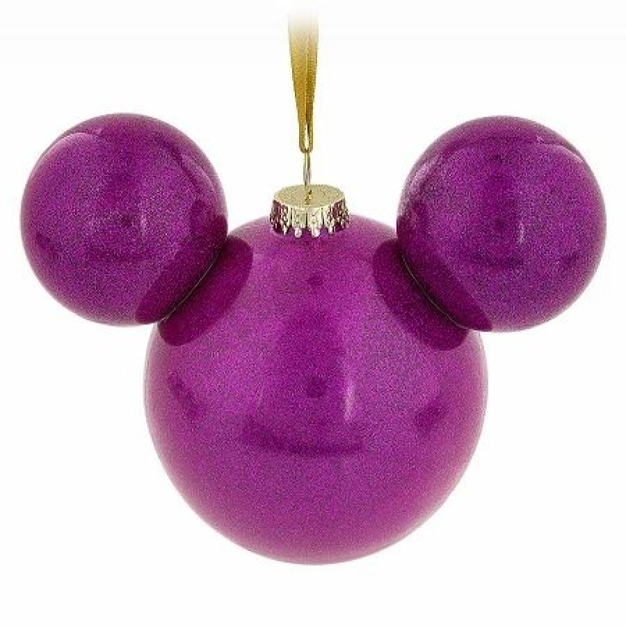 Holidays * | Deals Disney Christmas Ornament Mickey Mouse Icon Magenta