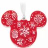 Holidays * | Brand New Disney Disc Ornament Mickey Icon Snowflake Ceramic