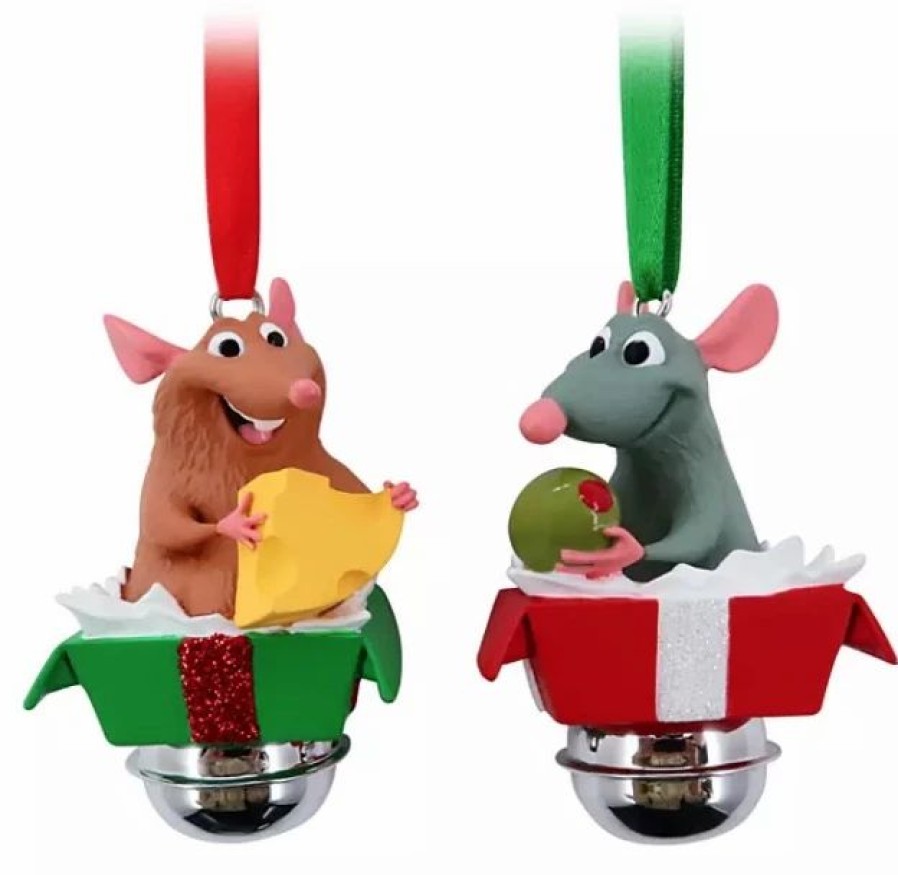 Holidays * | Best Sale Disney Bell Ornament Set Remy And Emile Ratatouille