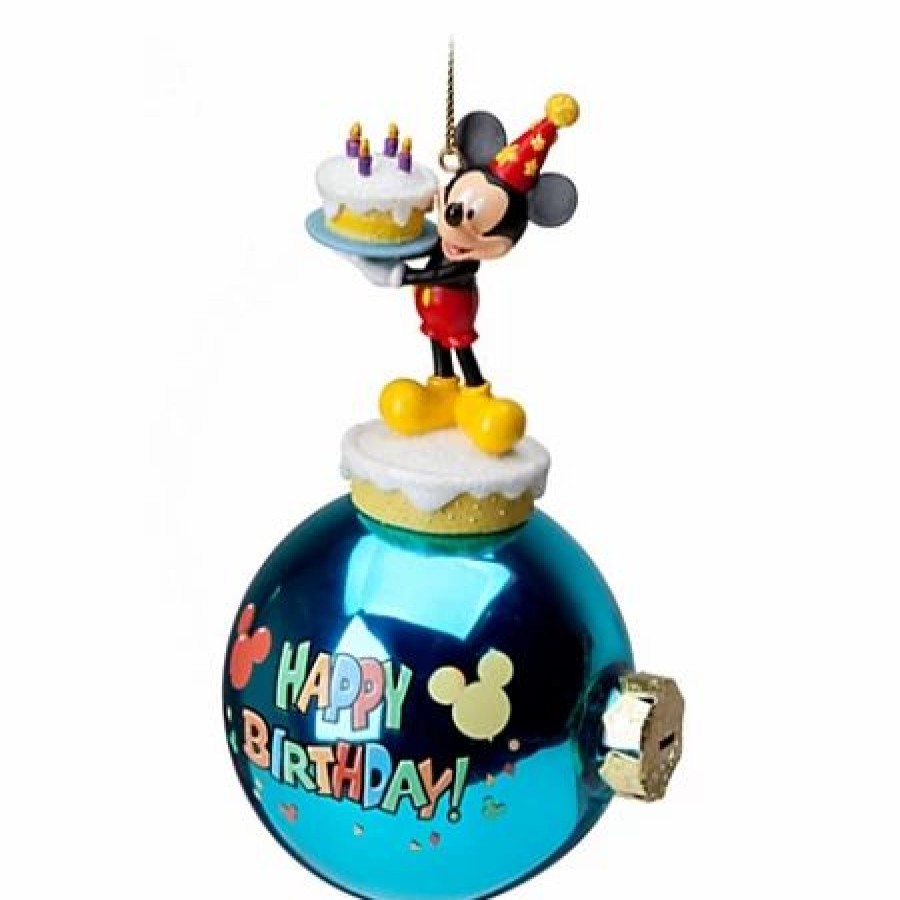 Holidays * | Best Reviews Of Disney Christmas Ornament Happy Birthday Mickey Mouse