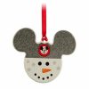 Holidays * | Hot Sale Disney Disc Ornament Mickey Mouse Icon Snowman