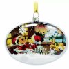 Holidays * | Wholesale Disney Glass Oval Ornament Santa Mickey Mouse & Friends