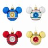 Holidays * | Top 10 Disney Mickey Ears Ornament Set Mickey Mouse Icon Indents Set Of 4