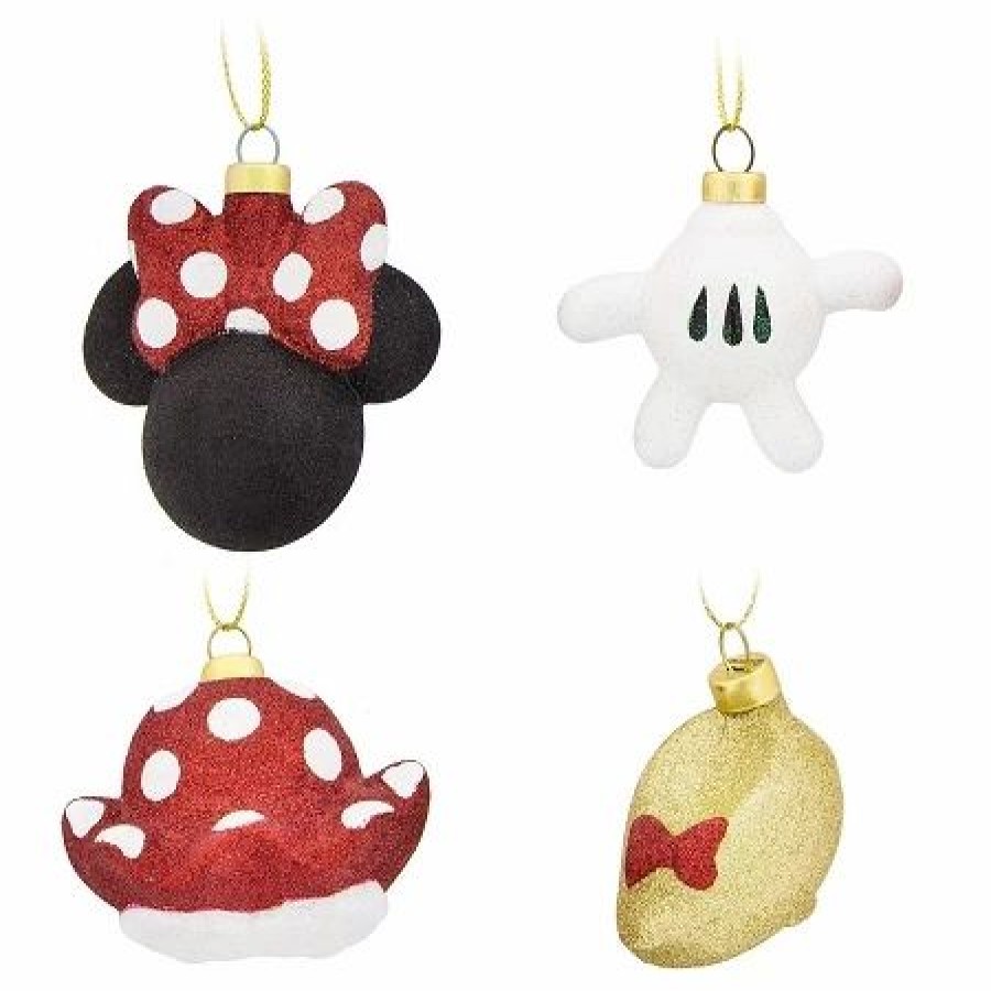 Holidays * | Flash Sale Disney Christmas Ornament Set Minnie Mouse Body Parts Set Of 4