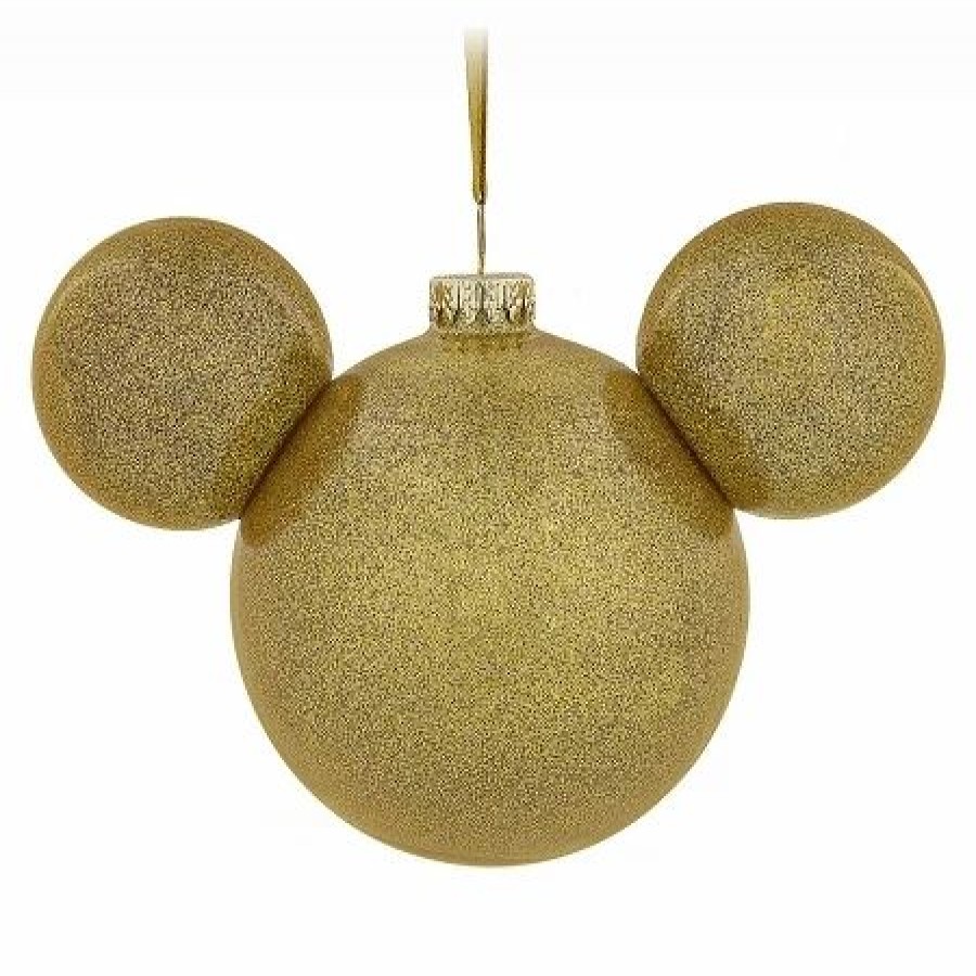 Holidays * | Promo Disney Christmas Ornament Mickey Mouse Icon Gold