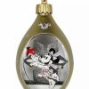 Holidays * | Budget Disney Glass Drop Ornament Minnie Mouse Light-Up Silver & Gold