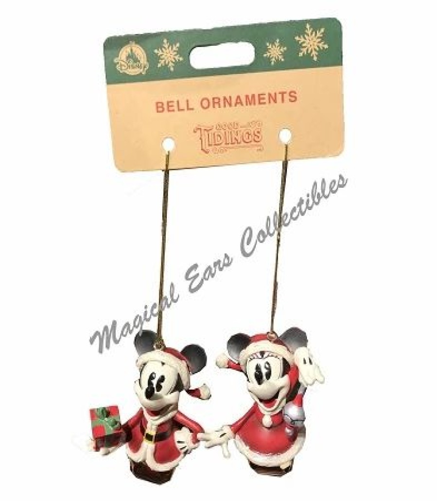 Holidays * | Best Sale Disney Bell Ornament Set Turn Of The Century Mickey And Minnie