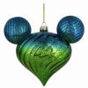 Holidays * | Top 10 Disney Mickey Ears Icon Ornament Mickey Mouse Ombre Blue & Green