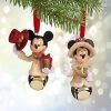 Holidays * | Deals Disney Christmas Ornament Set Victorian Mickey And Minnie Bells