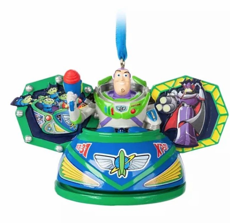 Holidays * | Best Deal Disney Ears Hat Ornament Buzz Lightyear Space Ranger Spin