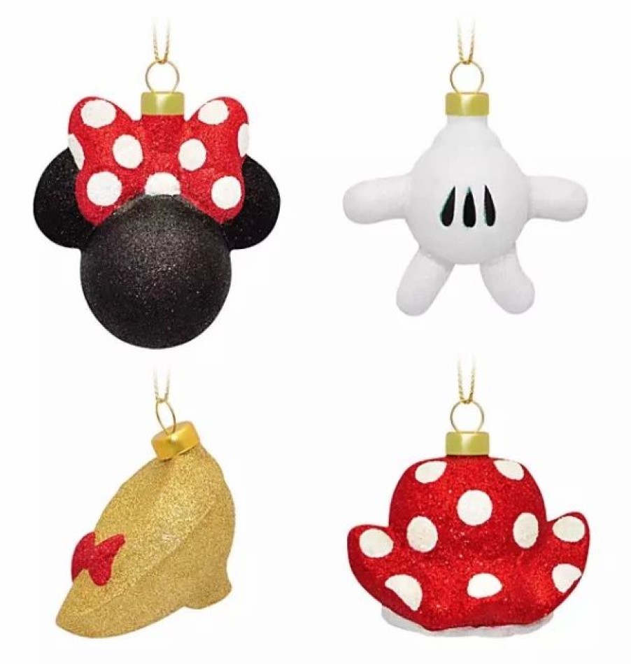 Holidays * | Hot Sale Disney Ornament Set Minnie Mouse Icon Body Parts Set Of 4