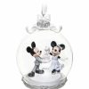 Holidays * | Promo Disney Christmas Ornament Mickey And Minnie Wedding Globe