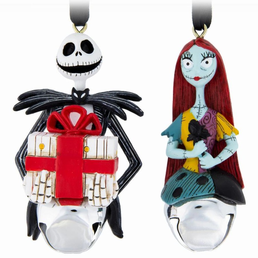 Holidays * | Flash Sale Disney Bell Ornament Set Jack Skellington And Sally