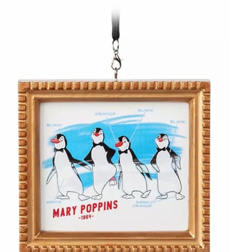 Holidays * | Cheapest Disney Canvas Ornament Penguin Waiters Framed