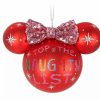 Holidays * | Outlet Disney Mickey Ears Icon Ornament Minnie Mouse Naughty List