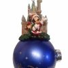 Holidays * | Outlet Disney Christmas Ornament Cinderella Castle And Santa Mickey Mouse