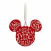 Holidays * | Coupon Disney Disc Ornament Mickey Mouse Faith Trust Pixie Dust