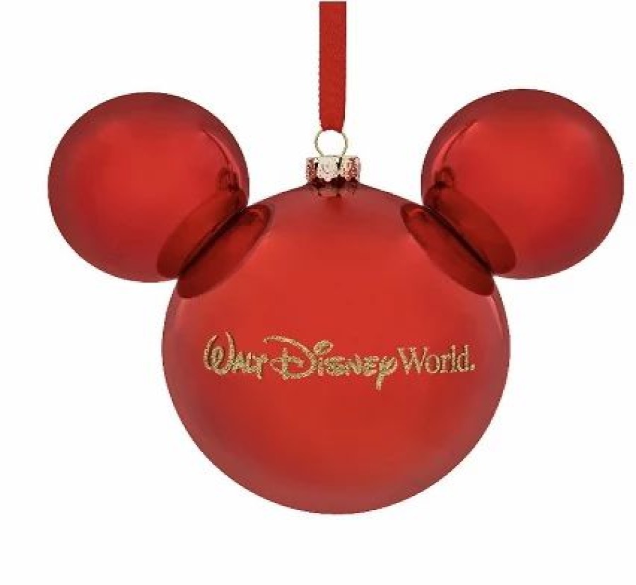 Holidays * | Brand New Disney Christmas Ornament Mickey Mouse Icon Red Walt Disney World