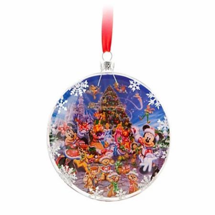 Holidays * | Flash Sale Disney Christmas Ornament Storybook Mickey Mouse & Friends Window