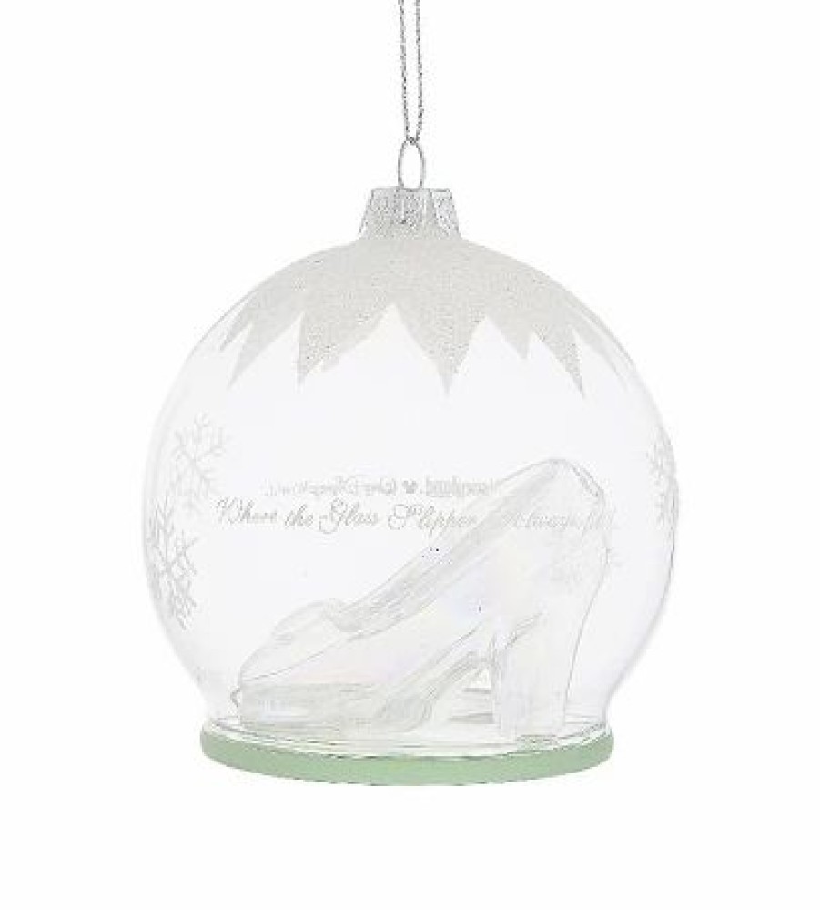 Holidays * | Flash Sale Disney Christmas Ornament Cinderella Glass Slipper Glass Ball