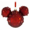 Holidays * | Deals Disney Christmas Ornament Mickey Mouse Icon Red Ruby Gems