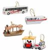 Holidays * | Outlet Disney Christmas Ornament Set Disney Parks Transportation Vehicles