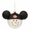 Holidays * | Deals Disney Mickey Ears Icon Ornament Snowman Mickey Mouse Club