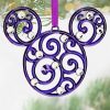 Holidays * | Promo Disney Christmas Ornament Bohemian Filigree Mickey Mouse Purple