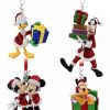 Holidays * | Brand New Disney Ornament Set Santa Mickey Mouse And Friends Set Of 4