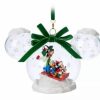 Holidays * | Best Sale Disney Mickey Ears Icon Ornament Mickey And Friends Snow