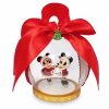 Holidays * | Buy Disney Dome Ornament Santa Mickey And Minnie Scene Vintage