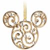 Holidays * | Outlet Disney Christmas Ornament Bohemian Filigree Mickey Mouse Gold