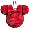 Holidays * | Top 10 Disney Mickey Ears Icon Ornament Minnie Mouse Sequined Red